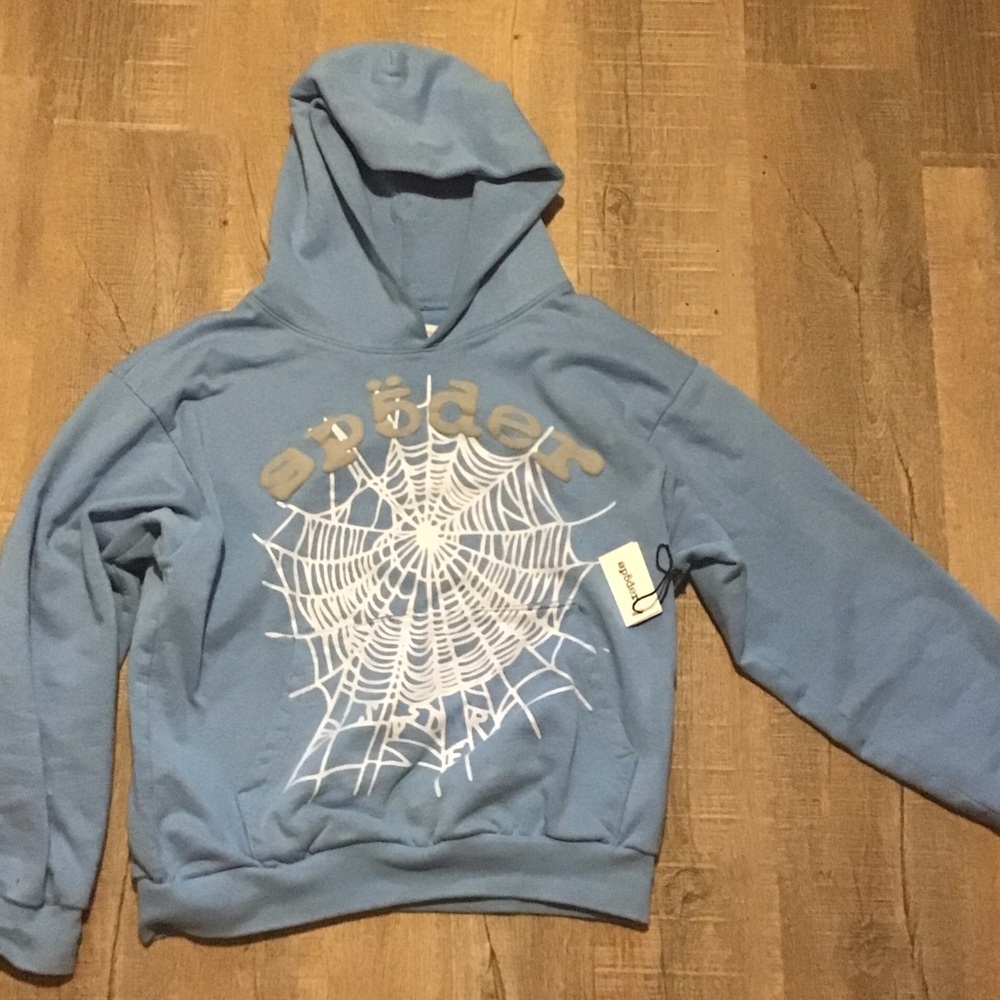 Blue Spider Web Hoodie